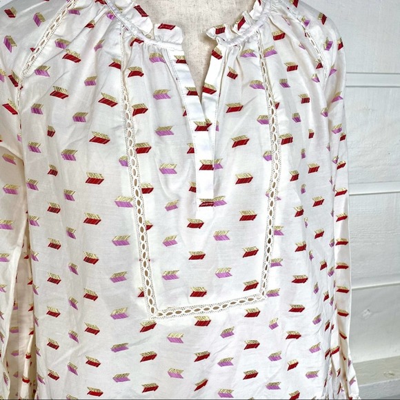 POINT SUR Ruffle Popover Blouse - Picture 3 of 7